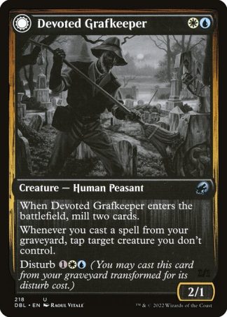 Devoted Grafkeeper // Departed Soulkeeper - (218) - Magic the Gathering Innistrad: Double Feature Singles