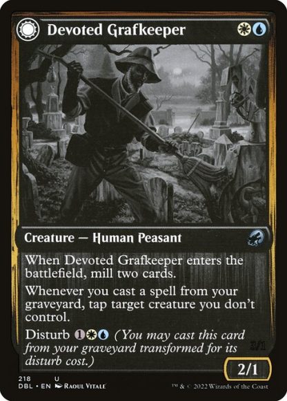 Devoted Grafkeeper // Departed Soulkeeper - (218) - Magic the Gathering Innistrad: Double Feature Singles