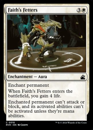 Faith's Fetters - (18) - Magic the Gathering Ravnica Remastered Singles