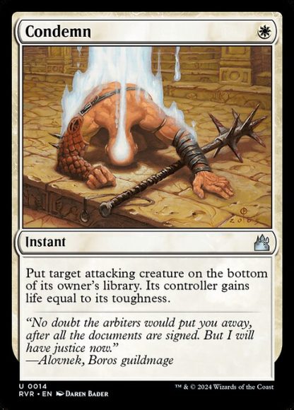 Condemn - (14) - Magic the Gathering Ravnica Remastered Singles