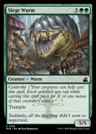 Siege Wurm - (155) - Magic the Gathering Ravnica Remastered Singles