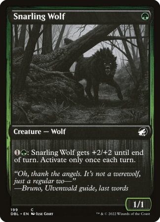 Snarling Wolf - (199) - Magic the Gathering Innistrad: Double Feature Singles