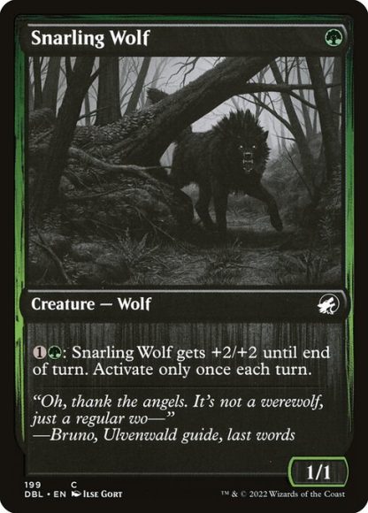 Snarling Wolf - (199) - Magic the Gathering Innistrad: Double Feature Singles