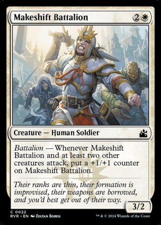 Makeshift Battalion - (22) - Magic the Gathering Ravnica Remastered Singles