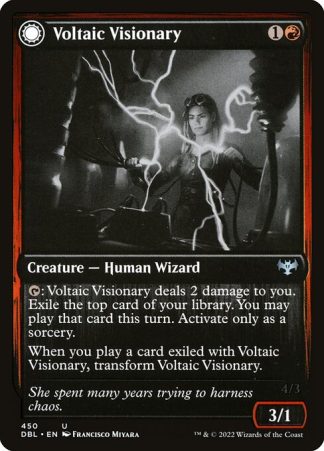 Voltaic Visionary // Volt-Charged Berserker - (450) - Magic the Gathering Innistrad: Double Feature Singles