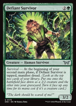 Defiant Survivor - (175) - Magic the Gathering Duskmourn: House of Horror Singles