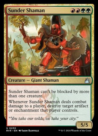 Sunder Shaman - (230) - Magic the Gathering Ravnica Remastered Singles
