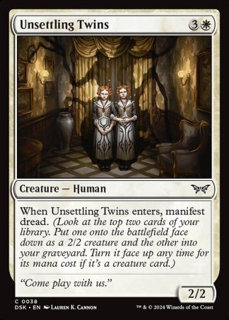 Unsettling Twins - (38) - Magic the Gathering Duskmourn: House of Horror Singles