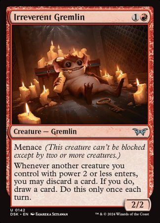 Irreverent Gremlin - (142) - Magic the Gathering Duskmourn: House of Horror Singles