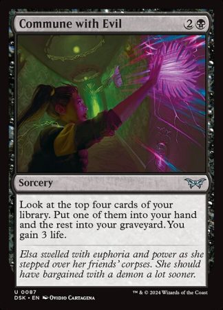 Commune with Evil - (87) - Magic the Gathering Duskmourn: House of Horror Singles