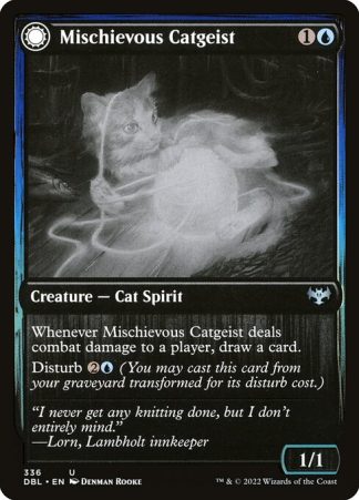 Mischievous Catgeist // Catlike Curiosity - (336) - Magic the Gathering Innistrad: Double Feature Singles