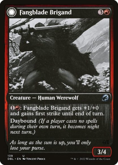 Fangblade Brigand // Fangblade Eviscerator - (139) - Magic the Gathering Innistrad: Double Feature Singles