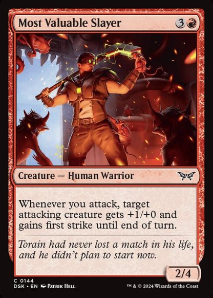 Most Valuable Slayer - (144) - Magic the Gathering Duskmourn: House of Horror Singles