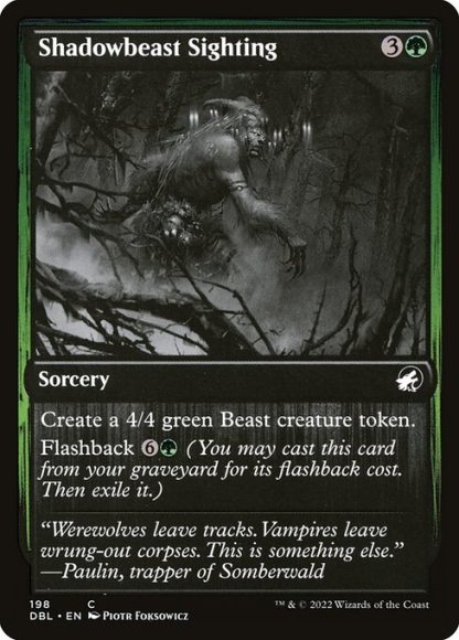 Shadowbeast Sighting - (198) - Magic the Gathering Innistrad: Double Feature Singles