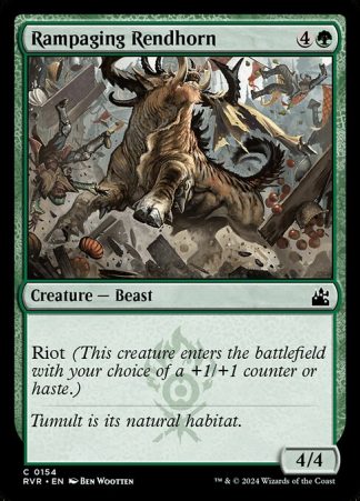Rampaging Rendhorn - (154) - Magic the Gathering Ravnica Remastered Singles
