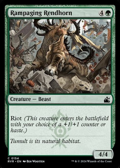 Rampaging Rendhorn - (154) - Magic the Gathering Ravnica Remastered Singles