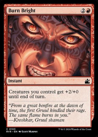Burn Bright - (103) - Magic the Gathering Ravnica Remastered Singles