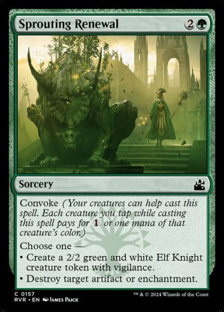 Sprouting Renewal - (157) - Magic the Gathering Ravnica Remastered Singles