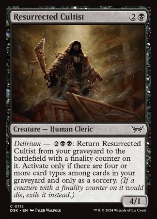 Resurrected Cultist - (115) - Magic the Gathering Duskmourn: House of Horror Singles