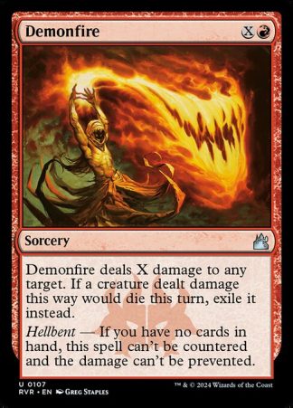 Demonfire - (107) - Magic the Gathering Ravnica Remastered Singles