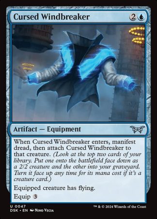 Cursed Windbreaker - (47) - Magic the Gathering Duskmourn: House of Horror Singles